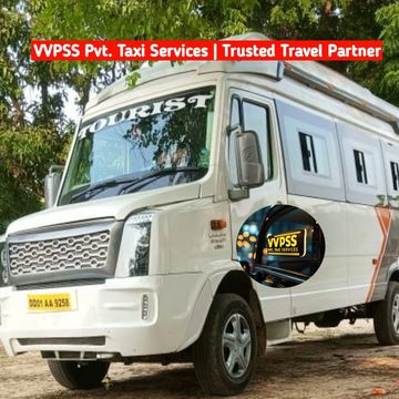 Luxury Tempo Traveller rental by VVPSS Pvt. Ltd. Taxi Services – spacious tourist van for group travel, family tours, weddings, and corporate trips from Satna, Maihar, Rewa, and Chitrakoot.