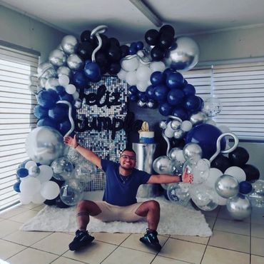 Decoración de cumpleaños con globos