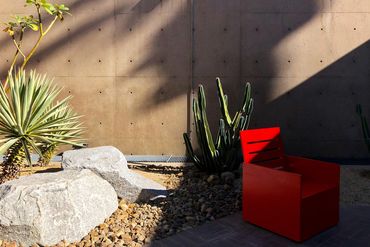 interior photography of Palm Springs Museum of Art, Marcuse Sculpture Garden