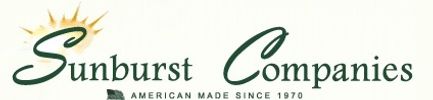 Logo of Sunburst Companies with a sun illustration and text.