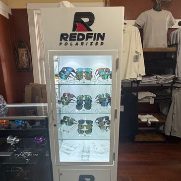 Display case of polarized sunglasses