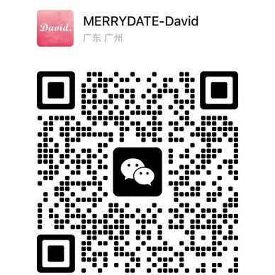 QR code for MERRYDATE-David's WeChat contact in Guangdong, Guangzhou.