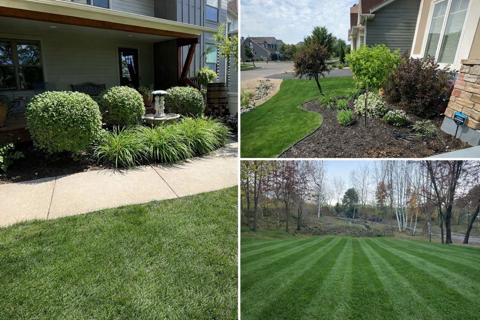 Shrub install/trimming, edging/mulch install, mowing