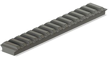 3D model of a sloped piano keyboard.