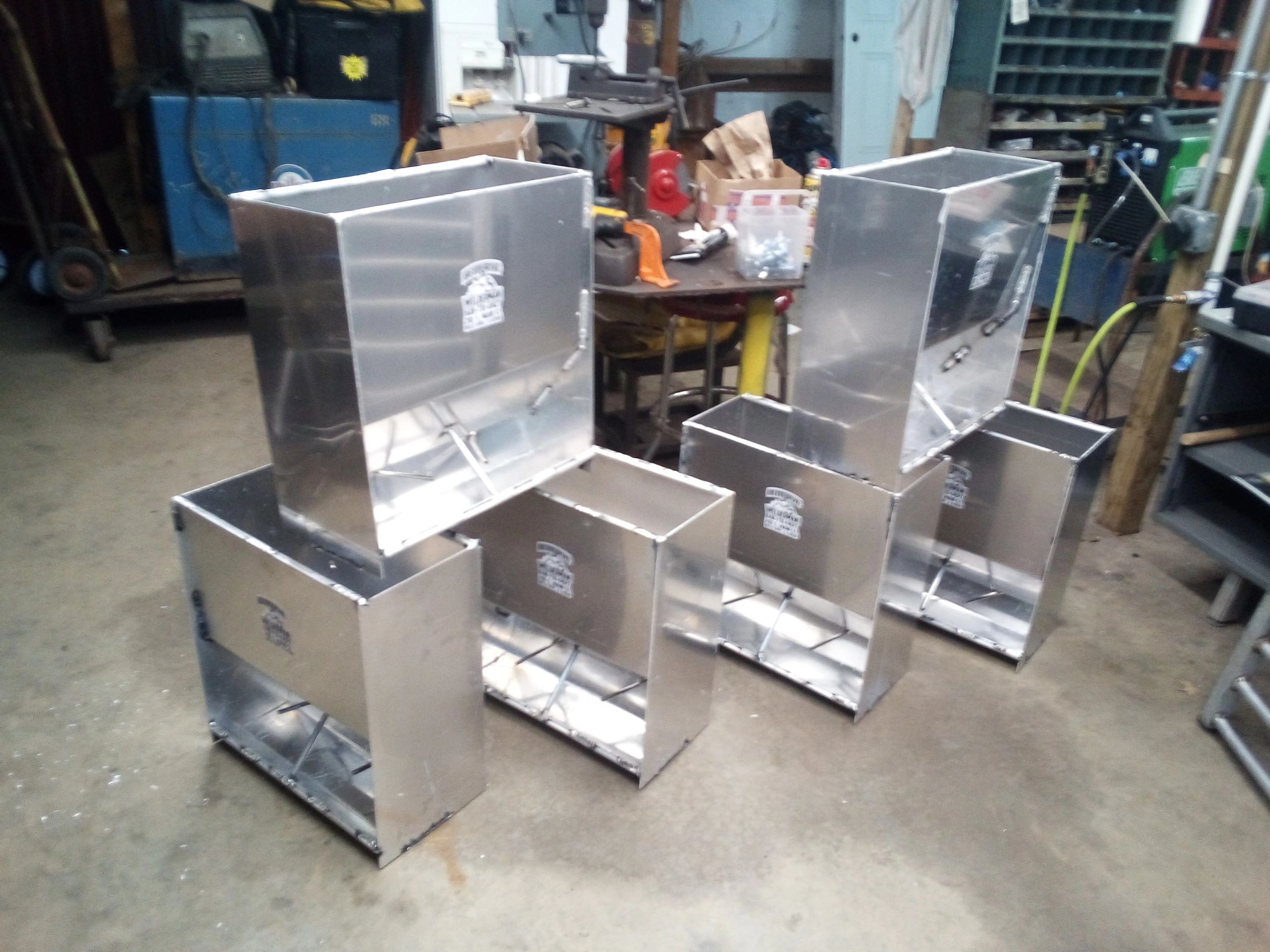 Custom build aluminum hog feeders 