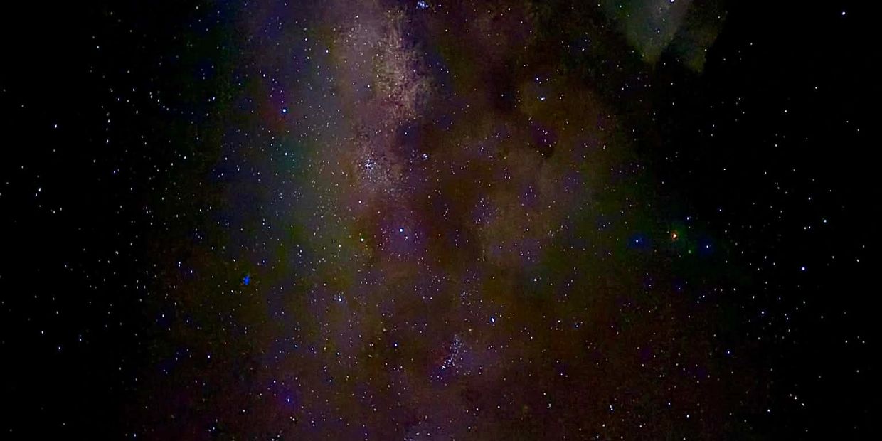 View of the starry night sky in space.