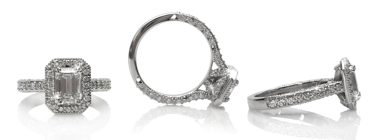 custom made diamond engagement ring