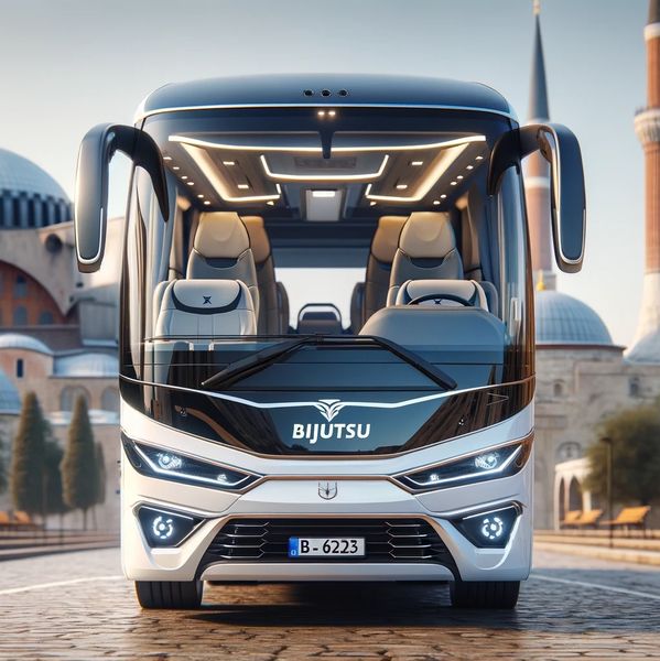 A sleek and modern VIP tourist coach with more legroom.
