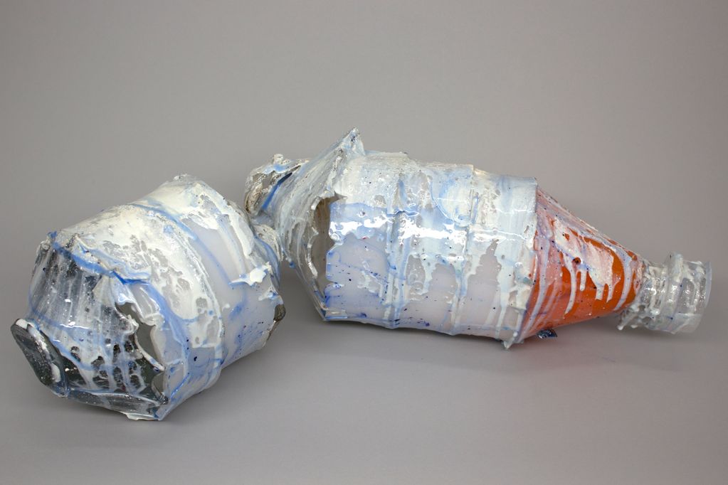 Zerbe Used Bottle Sculpture Plastic Melt Toxic