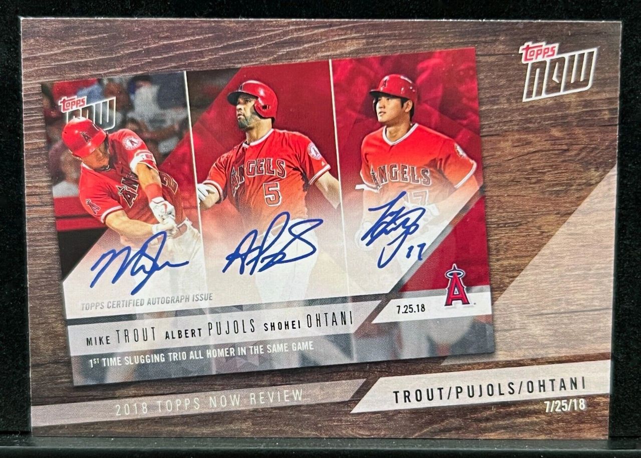 Mike Trout Autographed 2018 Topps Now Card