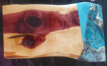 10x17x1 cedar charcuterie board 
$85
has matching coasters set of 4 $35