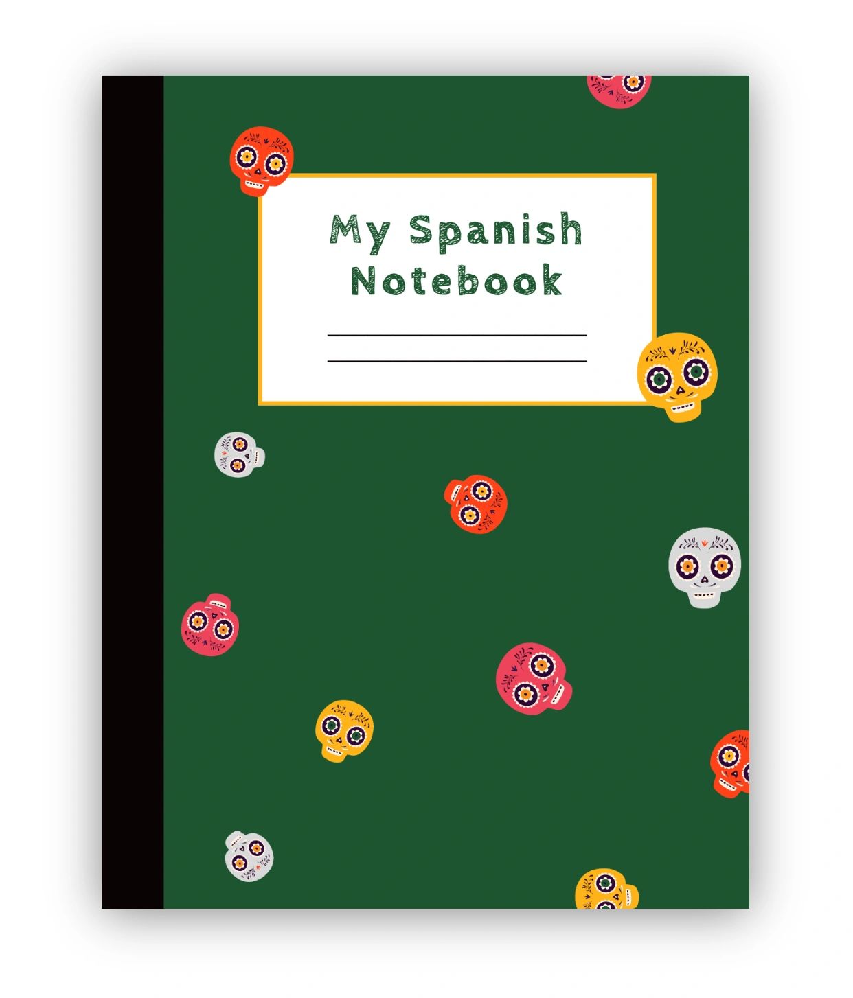 My Spanish Notebook: 100 Pages for Spanish Vocabulary, Grammar, and Daily Class Notes (Green cover)