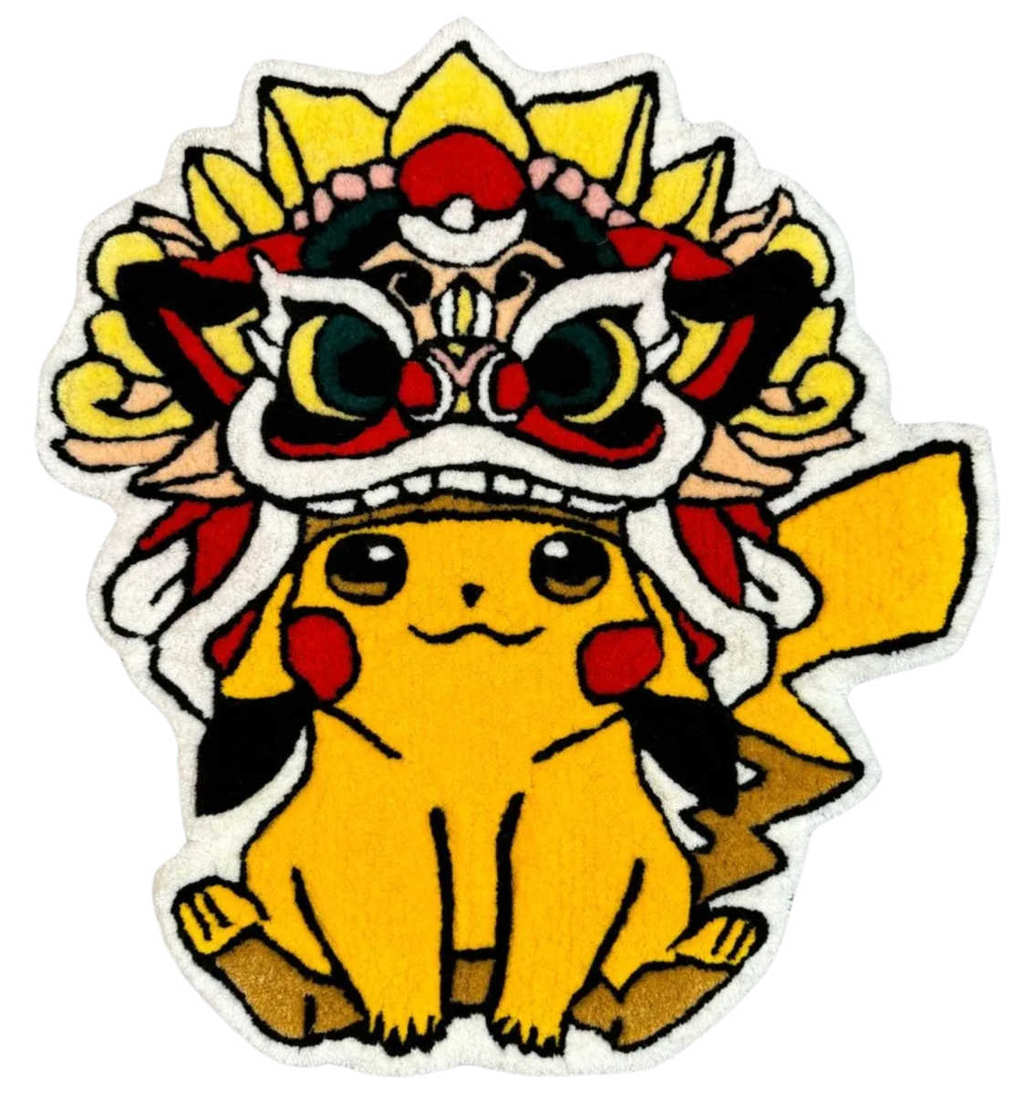 Pikachu Chinese dragon head rug