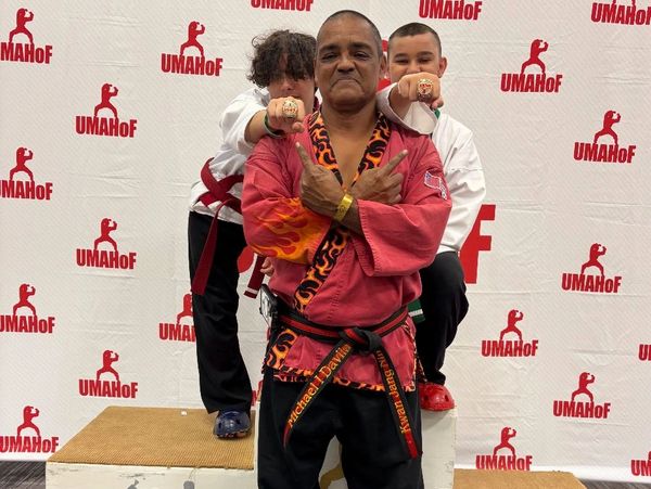 Joseph Davila, World Champion, Forms/ Sparring. GM M. Davila. Jacen Davila, World Champion, Forms.