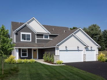 Front elevation of a Keyland Homes house.