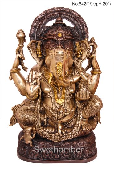 glossy brass ganesh idol
brass ganesh idols hyderabad
brass ganesh statue for sale
prachin arts 