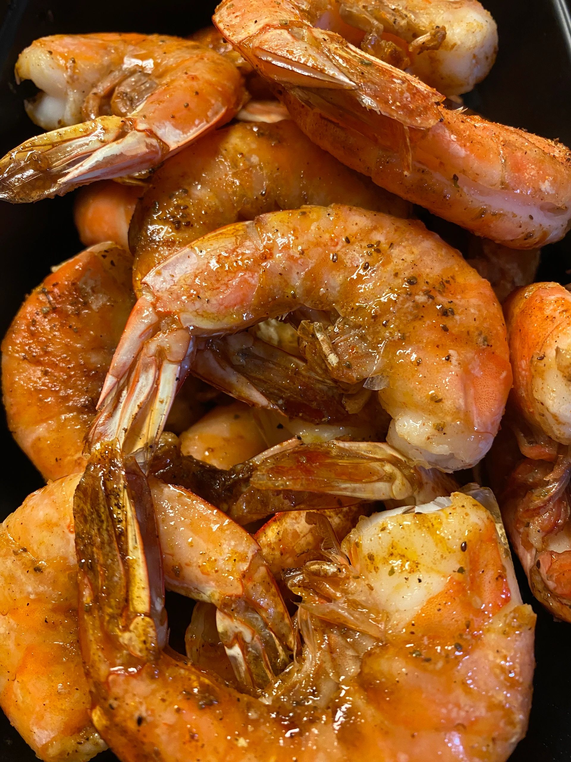 Steamed wild gulf shrimp 