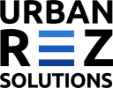Blue hamburger menu icon.