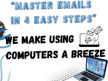 Guide to mastering emails in 4 steps with ease of computers.
