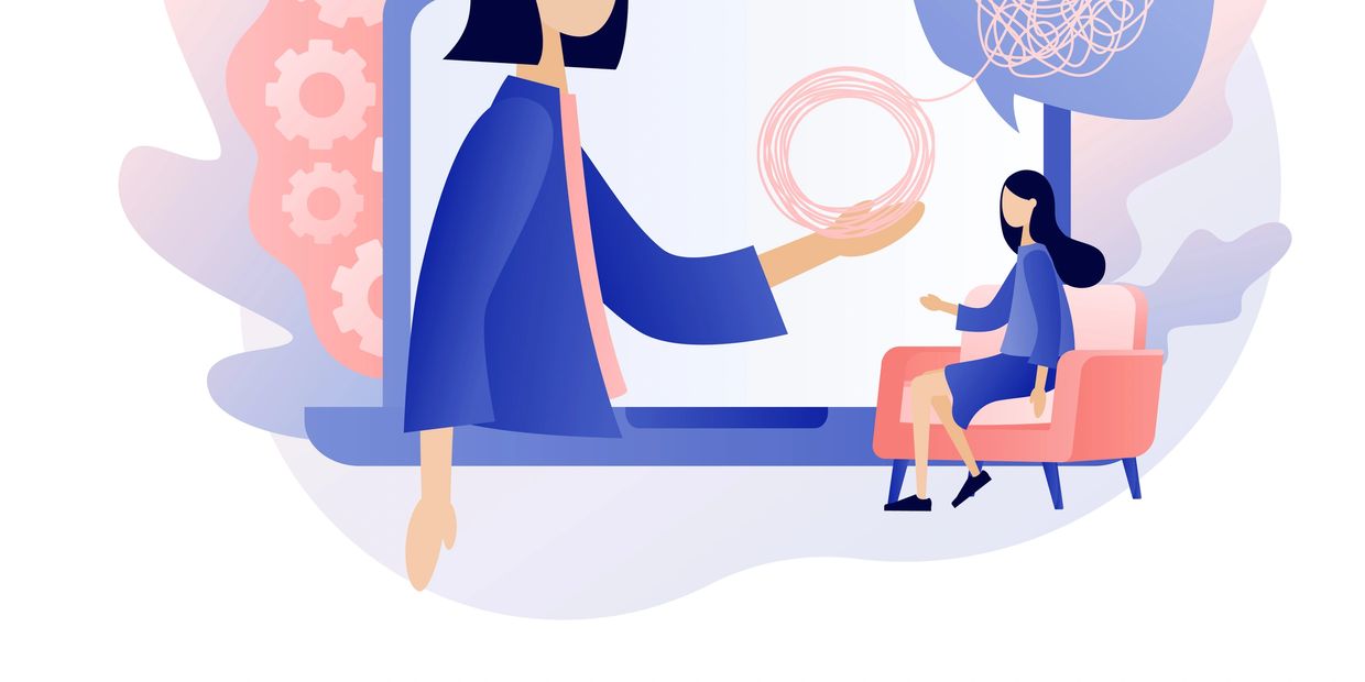 Vector image about mental health
