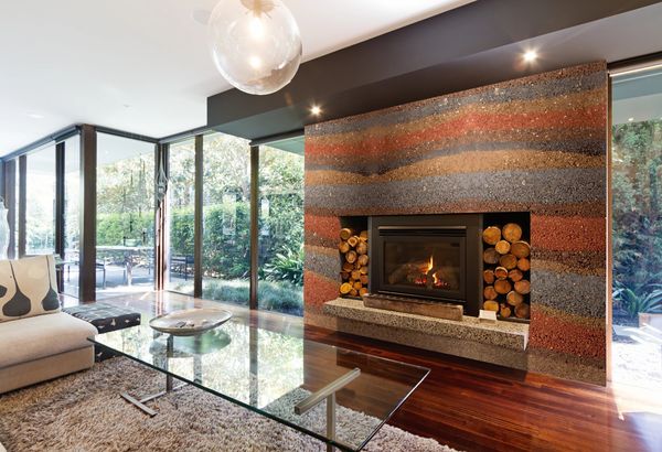 Rammed earth architecture, Fireplace design, Masonry,  Saskatoon, Saskatchewan, Canada