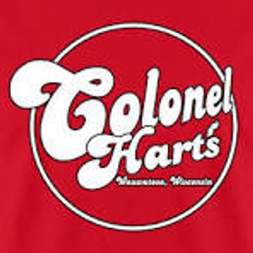 Logo of Colonel Hart's in a red circle.