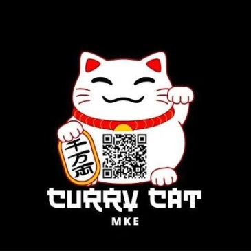 Logo of a lucky cat holding a QR code and text 'TURRY CAT MKE'.