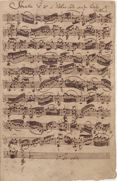 Adagio from Sonata in G Minor for Violin Solo by Johann Sebastian Bach