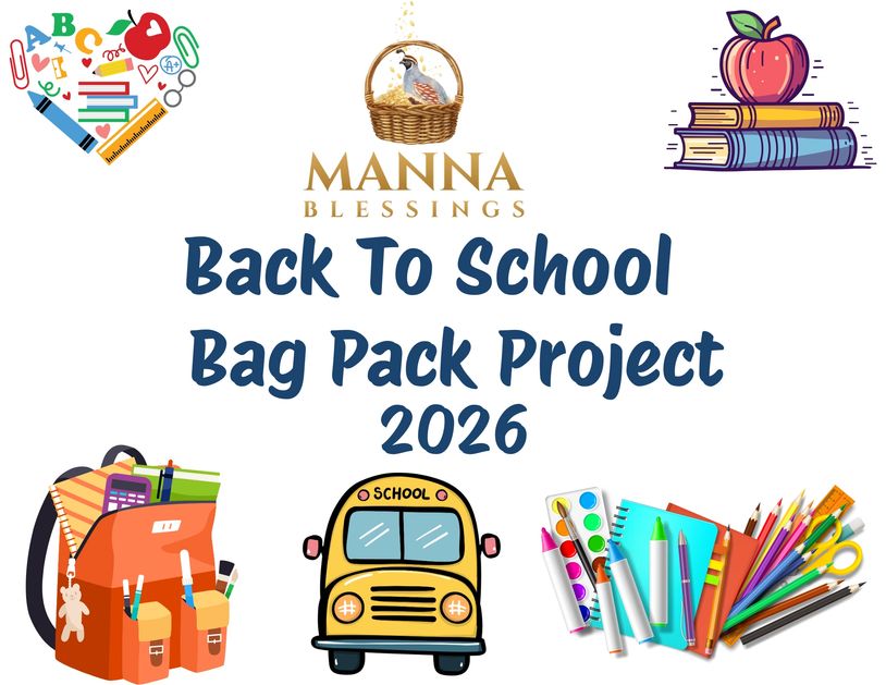 Back to school bag pack project 2026 poster with school supplies.