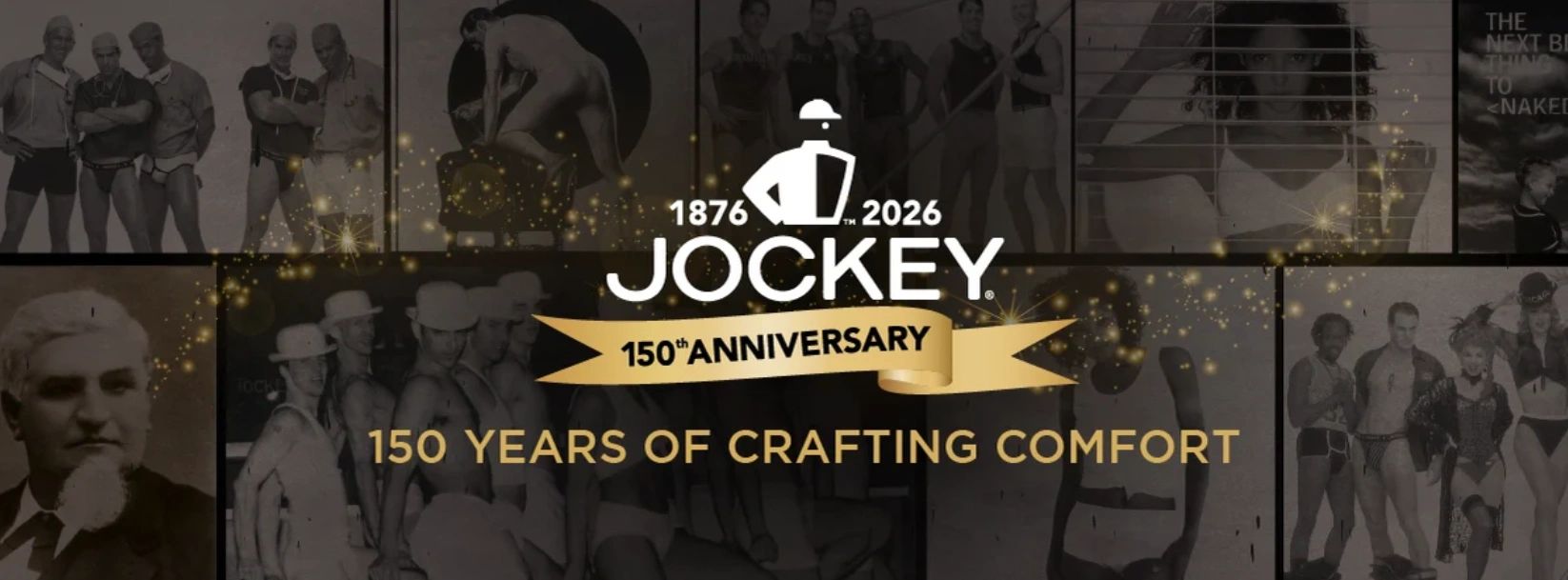 Jockey celebrates 150 years of crafting comfort from 1876 to 2026.