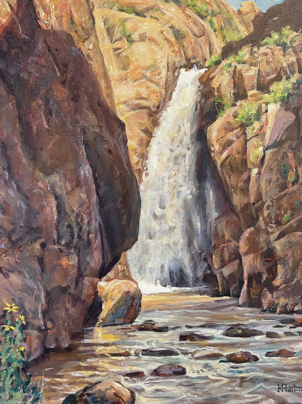 #1005
Rainbow Falls, Acrylic, 20" x 16"