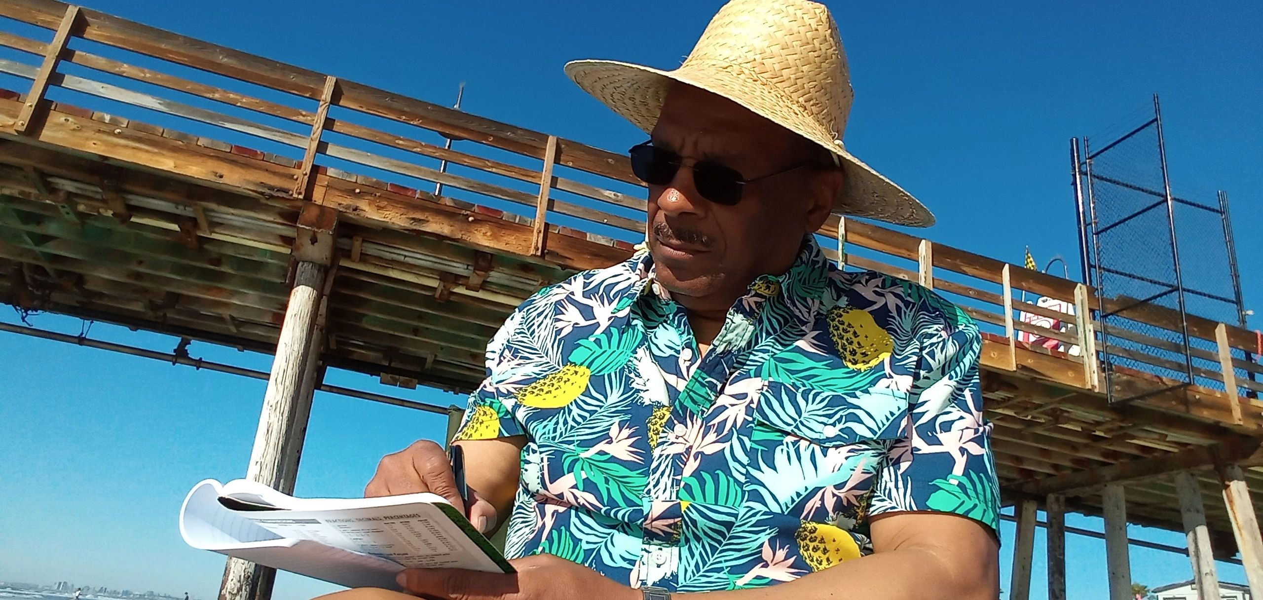 Writing @ Imperial Beach Pier California.