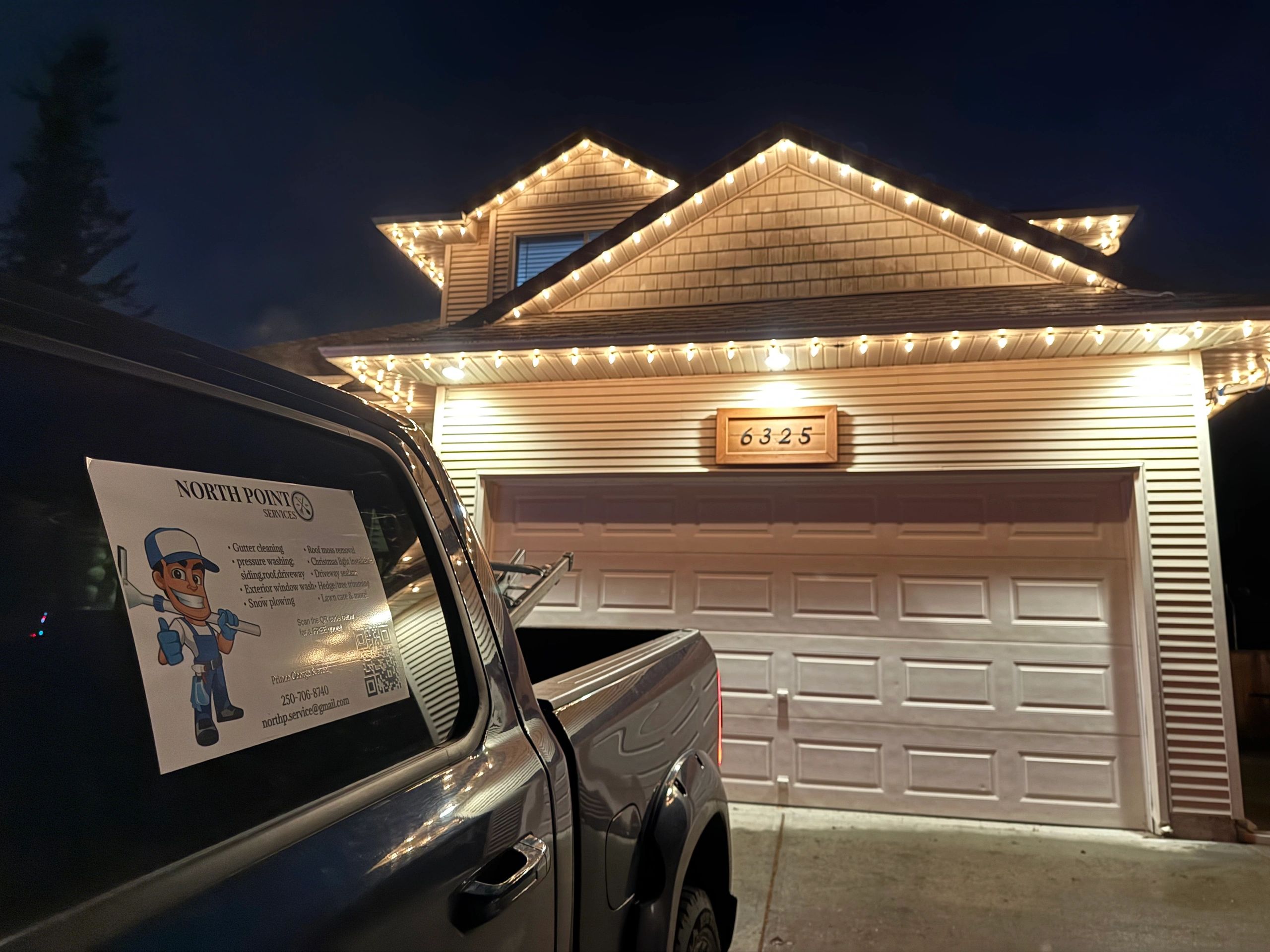 Christmas light installation 