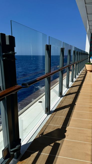 view of the open ocean on a cruise ship
