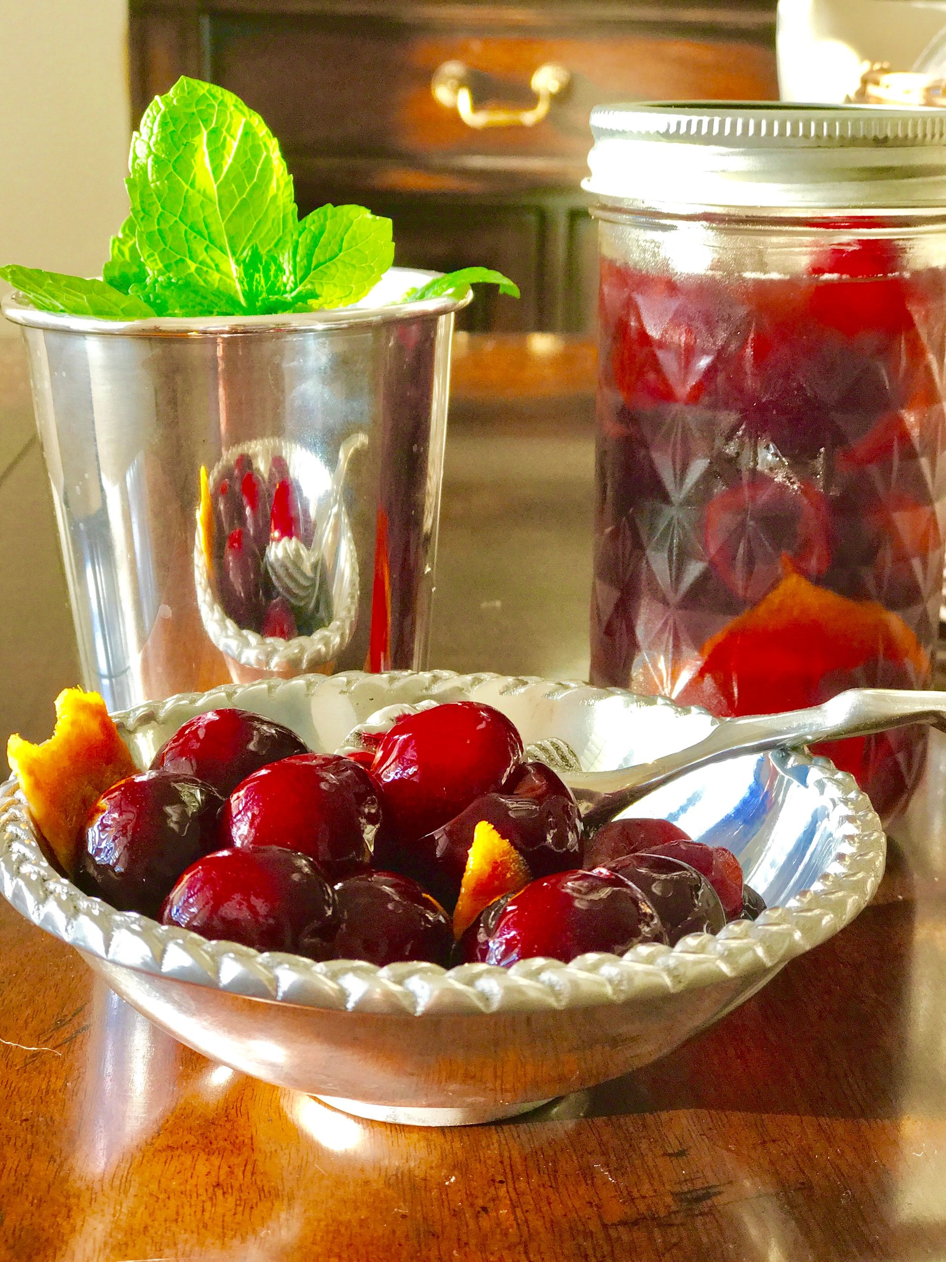 Bourbon Drunken Cherries