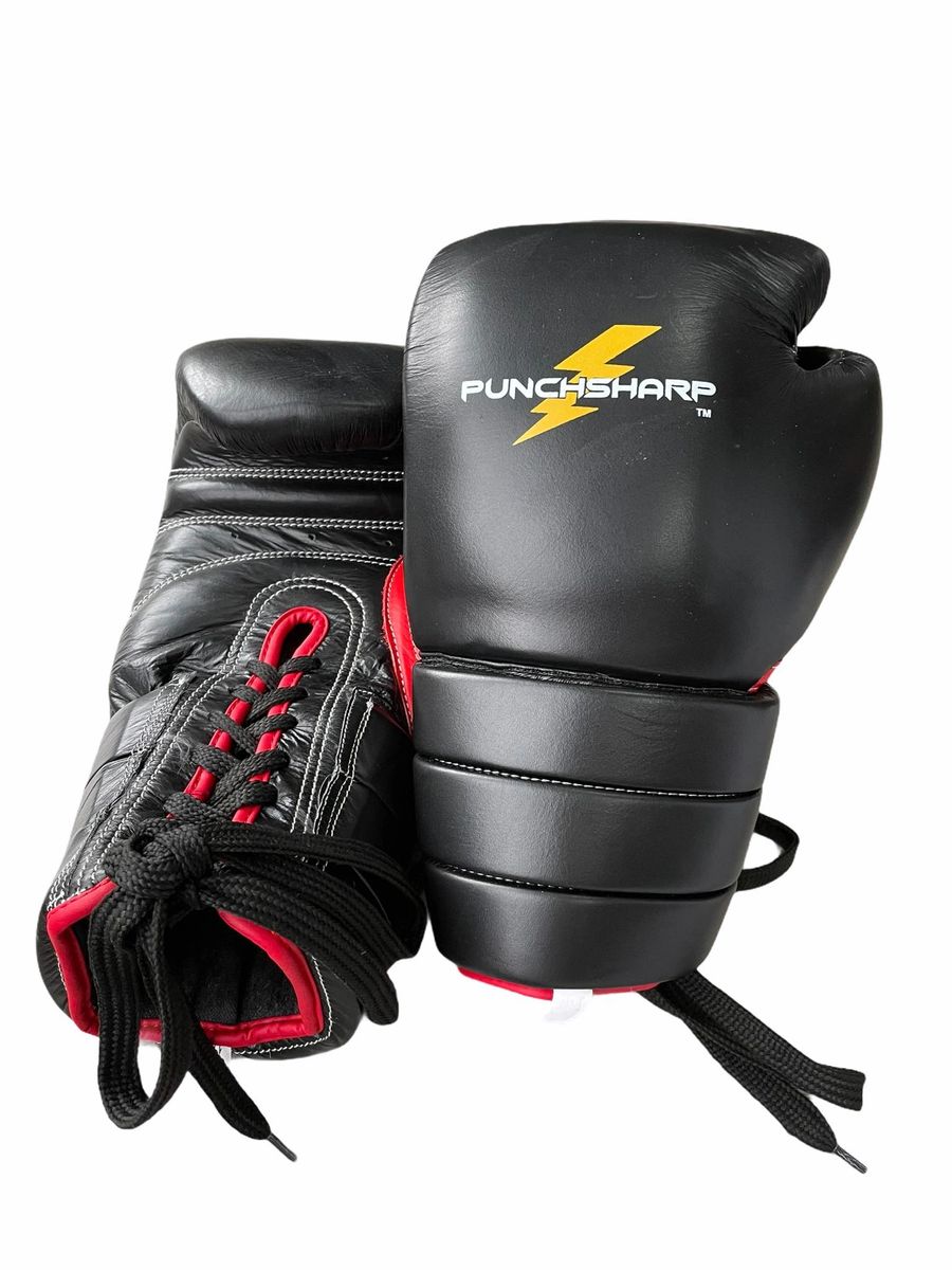 Genuine Leather Lace up Boxing Gloves
