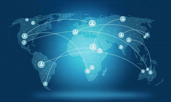 Global network connection map