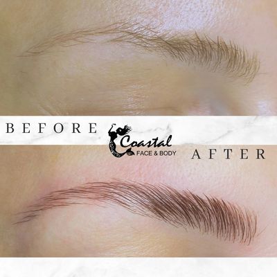 Brow lamination with tint for added depth and definition