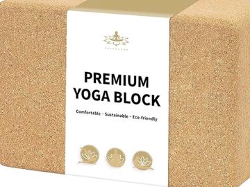 Hatha Yoga Cork Yoga Block, Natural Cork 