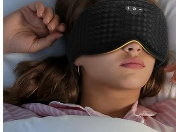3D Contoured Blackout Sleep Mask with Bluetooth