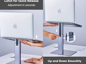 Adjustable Laptop Stand, Tall, Strong, Airflow