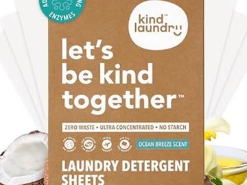 Kind Laundry Detergent Sheets with Stain-Fighting Enzymes