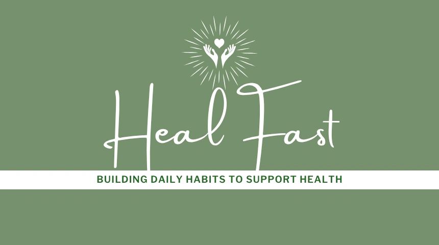Logo for Heal Fast with a health support tagline.