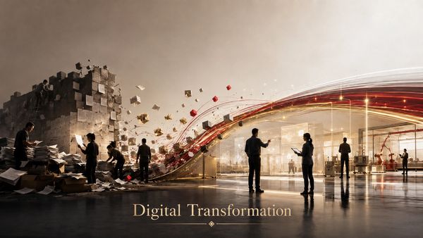 Business transformation from manual processes to digital operations