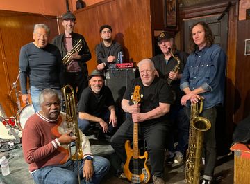Brandon-trumpet, Dean-Vocalsw, Sean-percussion, Willie-Bass, Doug-Sax, Patrick-Baritone, Trumpet