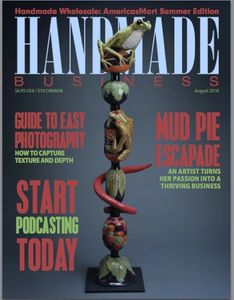 Cover of Handmade Business Magazine with Alexis Moyer Totem Pole