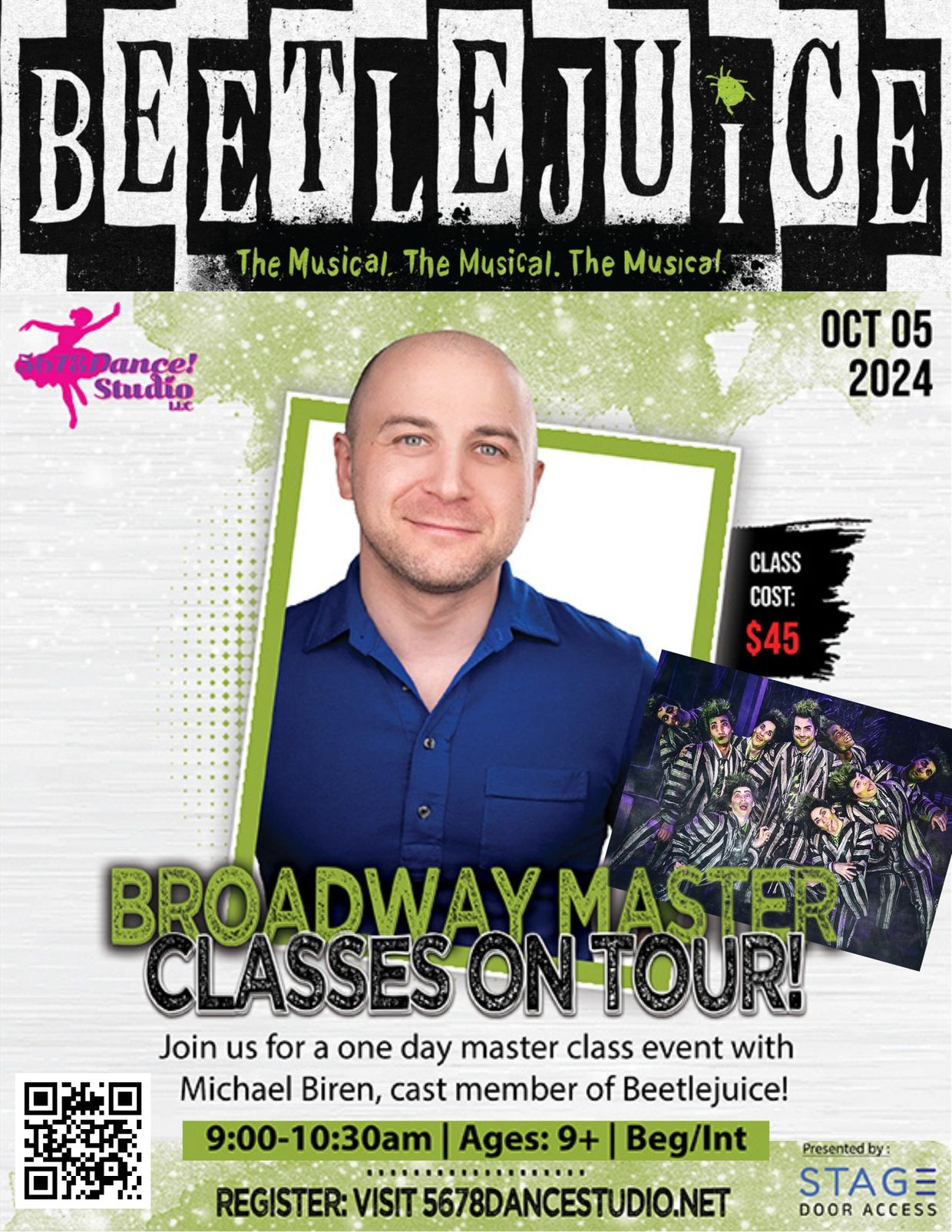 Broadway master class with Michael Biren from Beetlejuice musical on Oct 5, 2024.