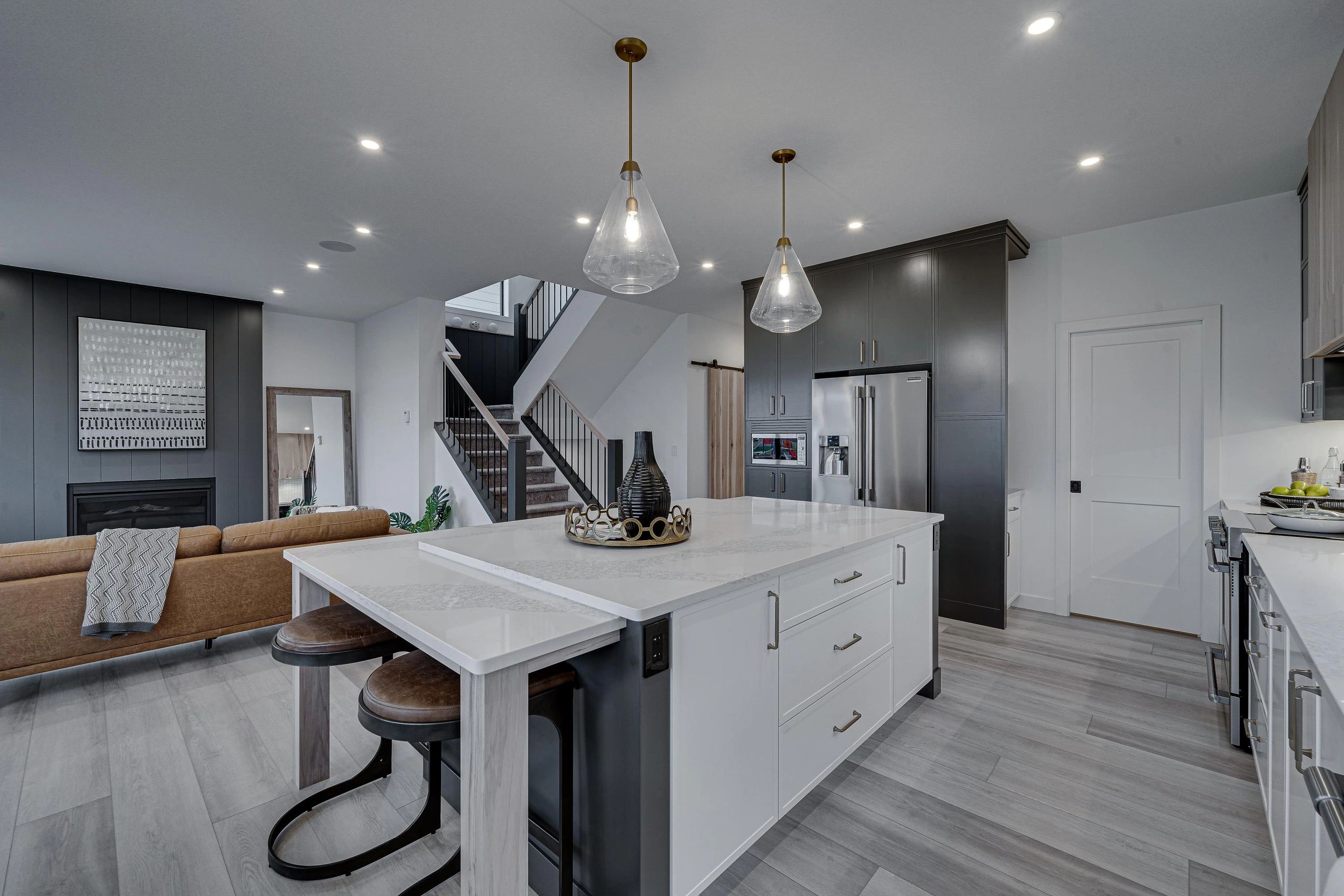 Decorations in the Lexis showhome kitchen by Funktional Space interior decorating, Saskatoon
