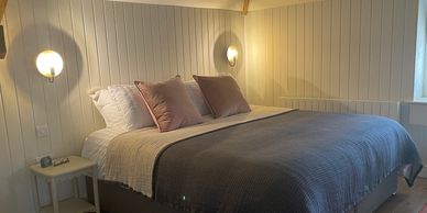 Comfortable and cosy bedroom with a superking size bed
