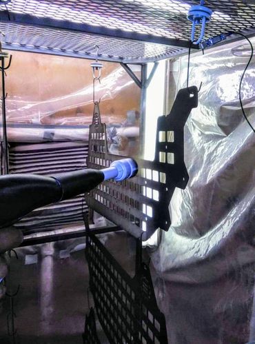 process of powder coating